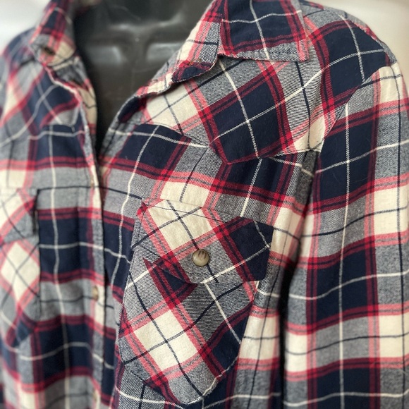 EUC JACHS Girlfriend Western Style Cotton Flannel Shirt Soft fleece Lining M - Picture 5 of 9